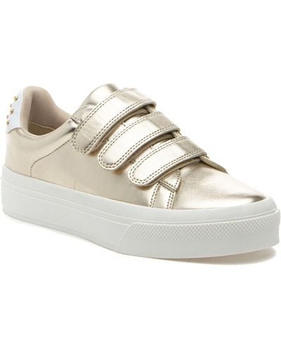 J/Slides Gennie Studded Platform Sneaker - White