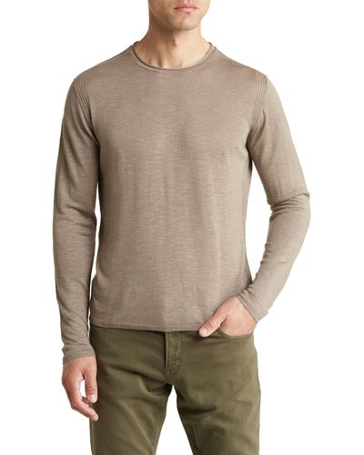 John Varvatos Lex Linen Blend Slub Sweater - Multicolor
