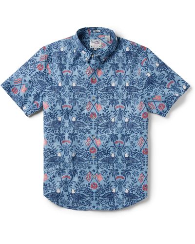 Reyn Spooner 2023 Tailored Fit Short Sleeve Button-down Shirt - Blue