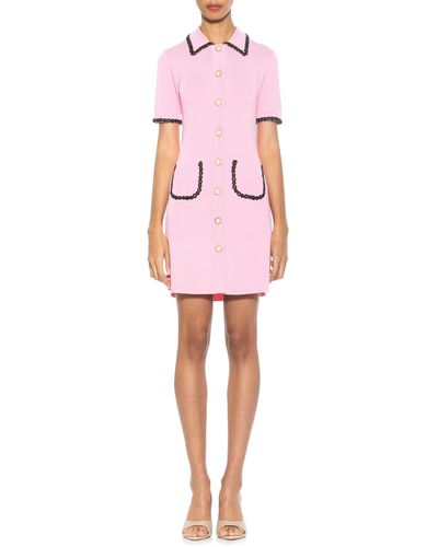 Alexia Admor Odette Knit Shirtdress - Pink