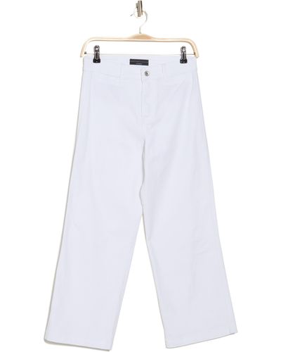 Sanctuary Nico Crop Wide Leg Twill Pants - White