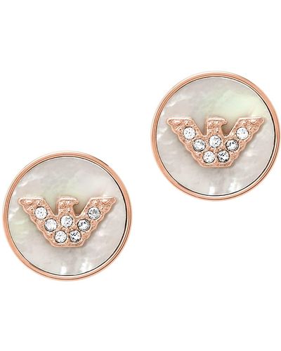 Emporio Armani Mother-of-pearl Stud Earrings - Multicolor