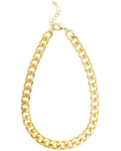 Rivka Friedman 18k Gold Plated Curb Chain Necklace - Metallic