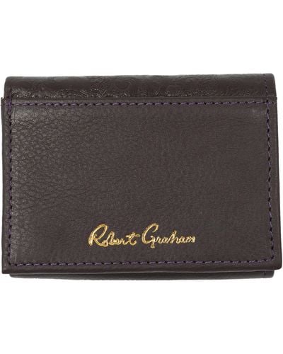 Robert Graham Dakota Trifold Leather Wallet - Gray