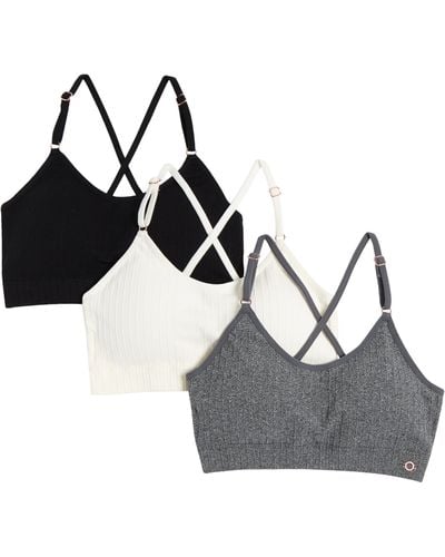 Danskin Gray Rib Double Strap Bralette Size Small - $10 - From Brittany