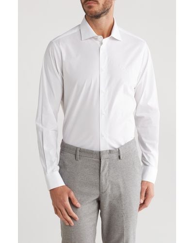 Class Roberto Cavalli Comfort Fit Cotton Dress Shirt - White