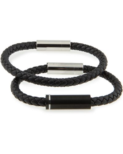 Nordstrom 2-pack Assorted Braided Bracelets - Black
