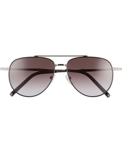 Ferragamo Salvatore 58mm Aviator Sunglasses - Brown