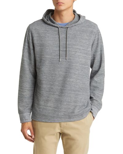 Vince Thermal Stretch Cotton Blend Hoodie - Gray
