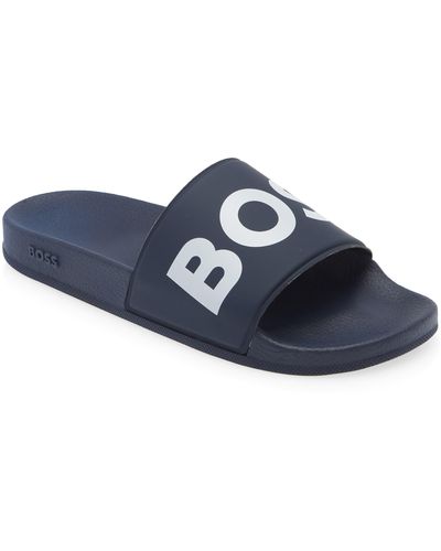 BOSS Sean Slide Sandal - Blue