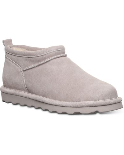 BEARPAW Super Shorty Genuine Shearling Lined Bootie - Gray