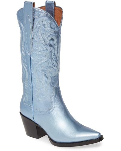 Jeffrey Campbell Dagget Western Boot - Blue