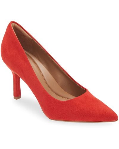 Nordstrom Paige Faux Leather Pump - Red