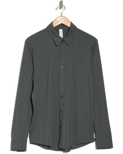 90 Degrees Phoenix Ultimate Performance Button-up Shirt - Gray