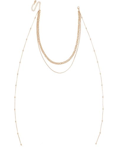 8 Other Reasons Layered Chain Necklace - White