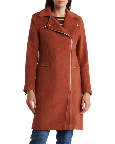 Avec les filles moto wool coat cheap