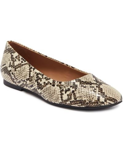 Nordstrom Square Toe Flat - Brown
