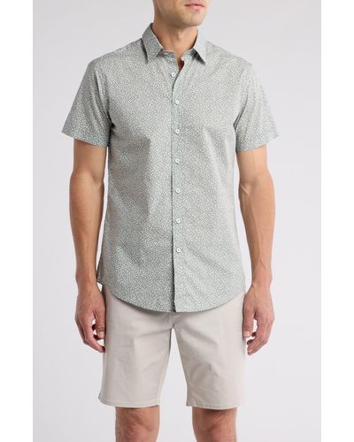 Rodd & Gunn Harper Short Sleeve Cotton Button-up Shirt - Gray