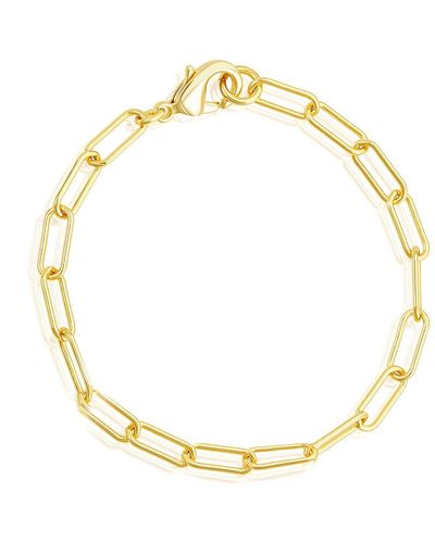 Adornia 14k Yellow Gold Plated Paperclip Link Chain Anklet