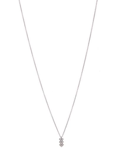 Bony Levy Rita 18k White Gold 3-row Diamond Chevron Pendant Necklace - Multicolor