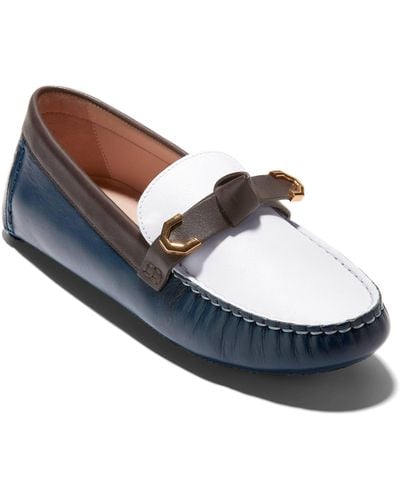 Cole Haan Evelyn Bow Leather Loafer - Blue