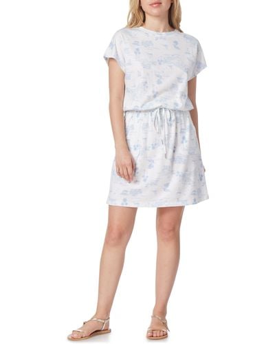 C&C California Barbara Dolman Sleeve Pocket Jersey Dress - White