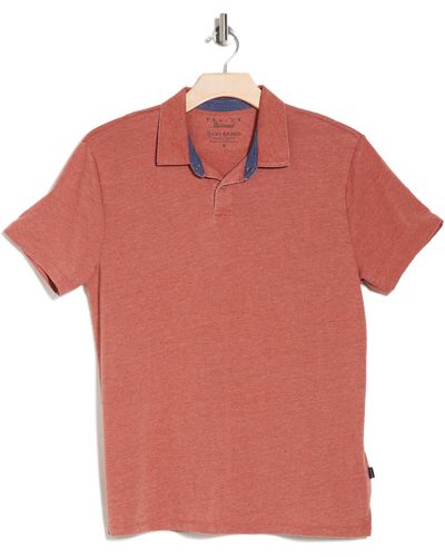 Lucky Brand Venice Burnout Snap Polo - Red