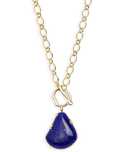 Nordstrom Semiprecious Stone Pendant Necklace - Blue