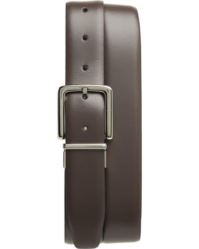 Cole Haan Reversible Leather Belt In Brown/taupe At Nordstrom Rack - Multicolor