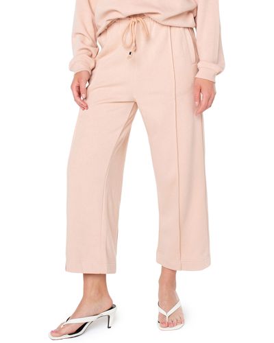 RACHEL Rachel Roy Scarlett Crop Wide Leg Drawstring Pants - Pink