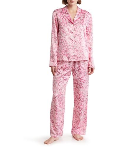 Nordstrom Classic Satin Pajama 2-piece Set - Red