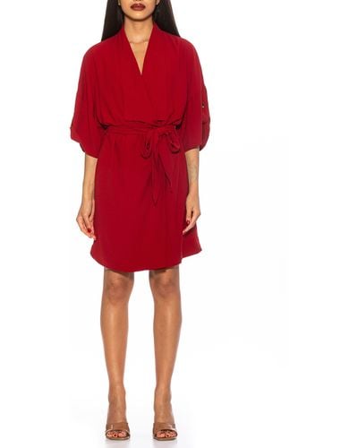 Alexia Admor Dolman Sleeve Wrap Dress - Red