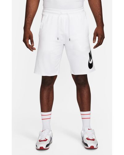 Nike 'nsw' Logo French Terry Shorts - White