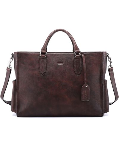 Old Trend Monte Leather Tote Bag - Brown