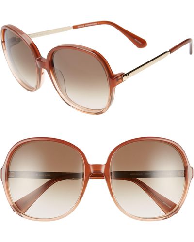 Kate Spade Adriyanna 60mm Round Sunglasses - Brown