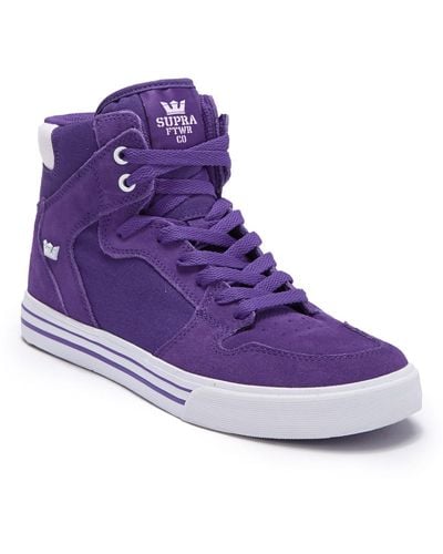 Supra Vaider Suede High Top Sneaker - Purple