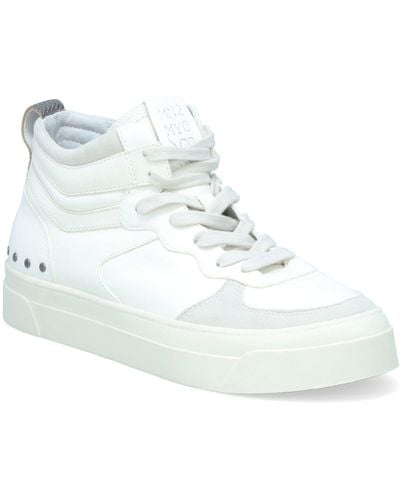Miz Mooz Alyce Side Zip High Top Sneaker - White