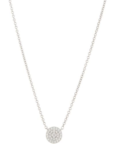 Nadri Pavé Cz Circle Pendant Necklace - Blue