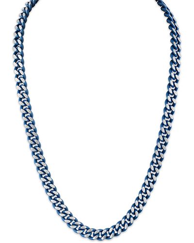 Esquire Blue Curb Chain Necklace
