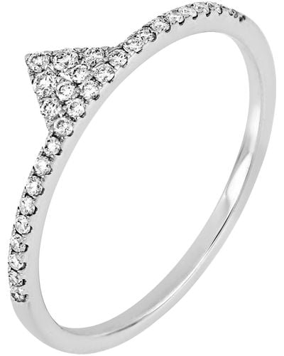 Bony Levy Diamond Triangle Ring - Metallic