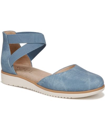 SOUL Naturalizer Intro D'orsay Wedge Flat - Blue
