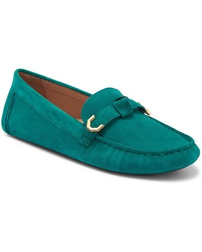 Cole Haan Evelyn Bow Leather Loafer - Green