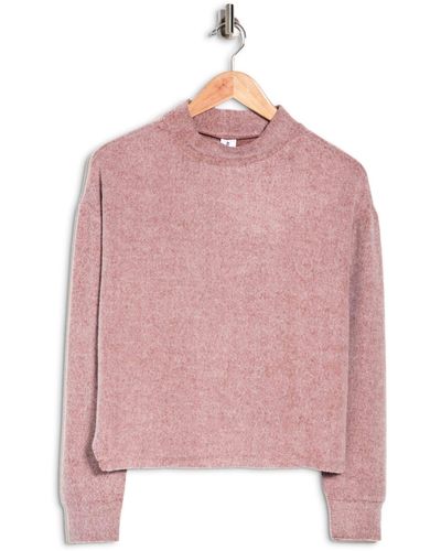 Abound Mock Neck Pullover Sweater In Rust Cherry At Nordstrom Rack - Pink