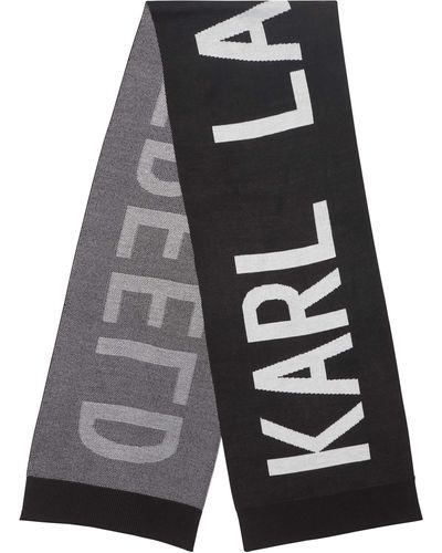 Karl Lagerfeld Block Logo Scarf - Black
