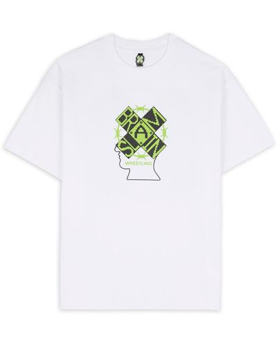 Brain Dead Brain Slam Wrestling Graphic T-shirt - White