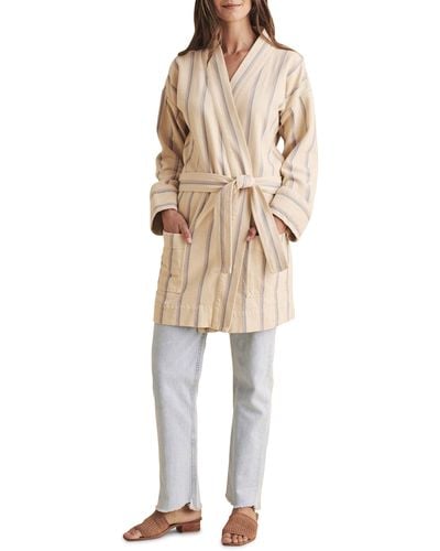 Faherty Brand Palm Springs Linen Blend Robe Jacket - Natural