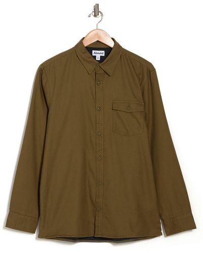 Abound Solid Shirt Jacket In Olive Dark At Nordstrom Rack - Green