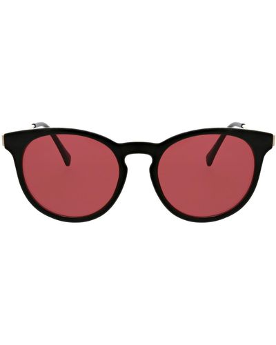 BCBGMAXAZRIA 52mm Round Keyhole Sunglasses - Red