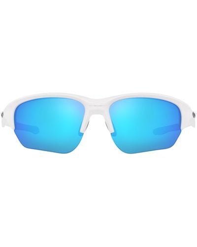 Oakley Flak Beta 64mm Mirrored Oversize Rectangular Sunglasses - Blue
