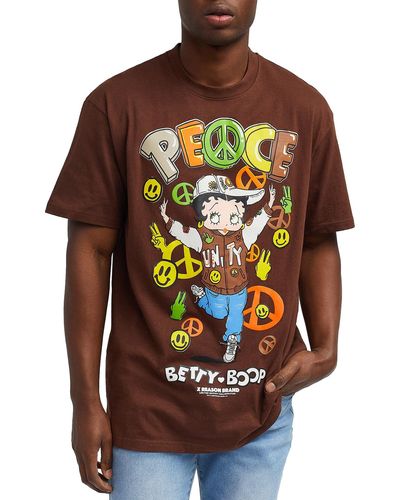 Reason Betty Boop Peace Graphic T-shirt - Red